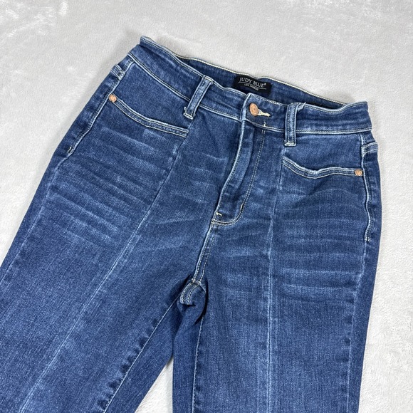 Judy Blue Denim - Judy Blue Skinny Fit Pleated Dark Wash Jeans Women's Size 1/25 (25X28) Stretch